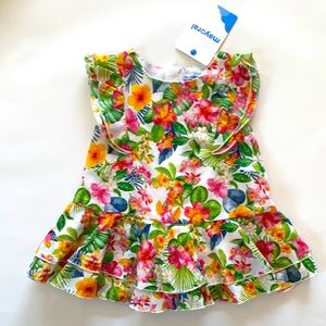 *NEW* with tags Mayoral Baby Dress Floral Jungle Print